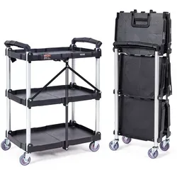 VEVOR Servierwagen - Multifunktionaler Küchenwagen mit 74,8 kg Tragfähigkeit - Küchenwagen mit max. Tragfähigkeit von 74,8 kg, ideal für vielseitige Anwendungen in der Küche oder im Restaurant. Praktisch und robust für jeden Bedarf.