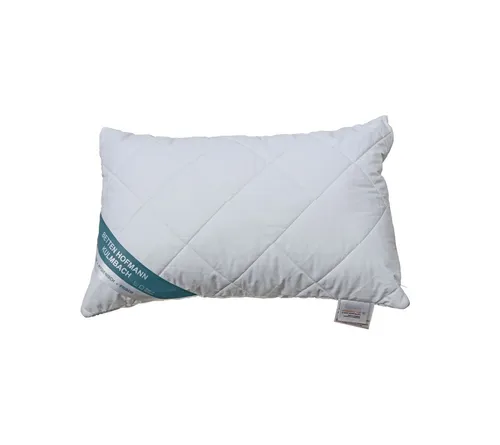 Betten Hofmann Baumwolle Faserkissen 40x60 cm - Hypoallergenes Kopfkissen mit Reißverschluss für individuelle Füllmenge, 100% Baumwolle, pflegeleicht und waschbar bis 60°C, handmade in Germany.