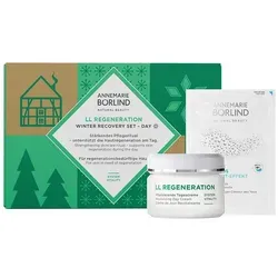 ANNEMARIE-BOeRLIND LL-REGENERATION Winter Recovery Set - Augenpflege und Tagescreme für intensive Feuchtigkeit und Schutz. Das Set revitalisiert die Haut mit patentiertem LL Biokomplex und beinhaltet kühlende Hyaluron Augenpads für frische Augen.