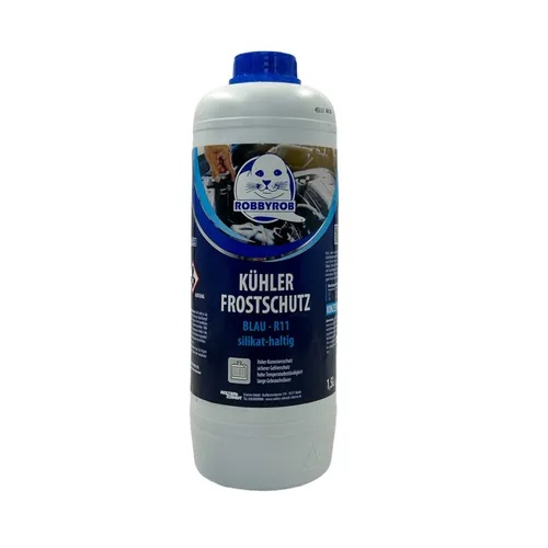 Kühlerfrostschutz blau 8101000000 - 1,5 Liter Flasche - Autoreinigung & Pflege: Nitrit-, amin- und phosphatfreies Kühlerfrostschutzmittel, optimal für Benzin- und Dieselmotoren, sorgt für zuverlässigen Frostschutz und Kühlleistung.