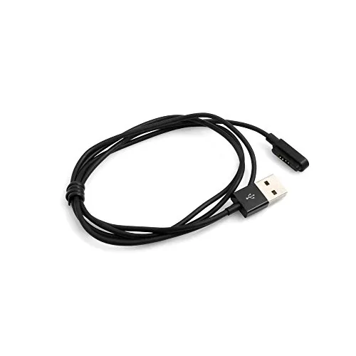 System-S Magnet USB Kabel für Asus Zenwatch 2 - USB-Kabel & Adapter mit magnetischem Stecker für einfache Verbindung und 100 cm Kabellänge, ideal für flexibles Laden Ihrer Asus Zenwatch 2.