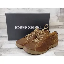JOSEF SEIBEL Fergey 56 Damenhalbschuh - Braun - Größe 37 - Hochwertiger Halbschuh aus Nappa-Kalbsleder mit handgenähter Fertigung. Die flexible Rubflex-Sohle und herausnehmbares Fußbett bieten höchsten Tragekomfort, ideal für Freizeit und Casualmode.