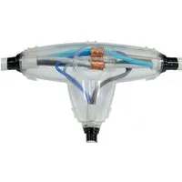 ViD® Gießharz-Verbindungsmuffe T-Form 246x143x56mm - Baudrainagen für abgezweigte Verbindungen mit hoher mechanischer Festigkeit und Schutzklasse IP68, ideal für Niederspannungsinstallationen.