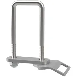 SUPROD Schrauben-Set U-Bügelschraube M10 mit Klemmplatte, Zurröse und Stopmuttern verzinkt M10, LW=51, LH=130 mm