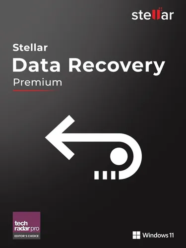 Stellar Data Recovery 11 Premium für Windows - Lebenslange Lizenz zur Datenrettung für 1 Gerät, unterstützt mehrere Windows-Versionen und bietet mehrsprachigen Support.
