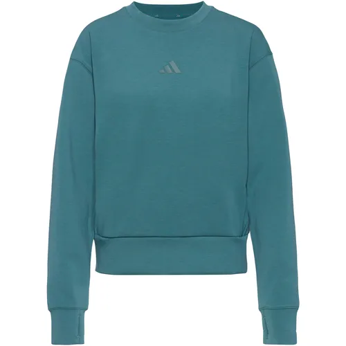 ADIDAS Damen Sweatshirt Designed-for-Training Warm-Up - Sweatshirt für aktiven Lifestyle, ideal für Gym und Alltag. CLIMACOOL Technologie sorgt für optimale Feuchtigkeitsregulation und ein angenehmes Tragegefühl. Hergestellt aus mindestens 70 % recycelten Materialien.