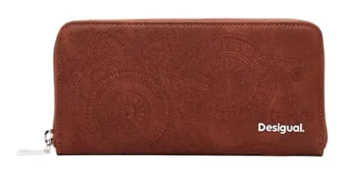 Desigual Damen Mone_Dejavu Fiona Bi-Fold Wallet, braun - Damen-Geldbörsen mit mehreren Innentaschen und praktischem Reißverschluss für optimale Organisation und Sicherheit.