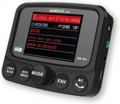 Albrecht Digitalradio-Adapter DR 56+ - DAB+, Bluetooth, FM-Transmitter für Autoradio, inkl. Saugnapfhalterung und aktive Antenne