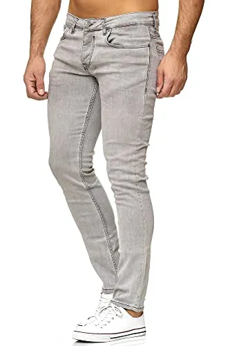 Tazzio Slim Fit Stretch Jeanshose Herren 16533 - Grau - Moderne Herren Jeans im Slim Fit Design mit Stretchanteil für optimalen Komfort. Ideal kombinierbar und zeitlos, perfekt für jeden Anlass.
