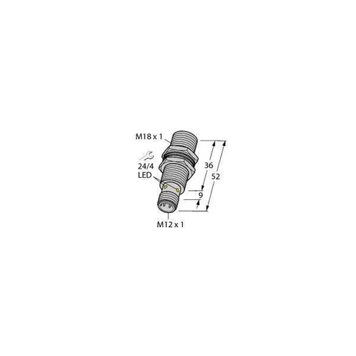 Turck BI5U-MT18-AP6X-H1141 Induktiver Sensor - Induktiver Sensor M18, IP68, für alle Metalle, hohe Schaltfrequenz, ideal für anspruchsvolle Anwendungen in der Elektroinstallation.