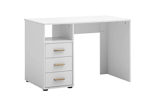 Tchibo Schreibtisch Torge - Höhenverstellbar und vielseitig kombinierbar - Kinderschreibtisch aus schwarzem Eschen-Massivholz, mit Schubladen und offenem Fach. Höhenverstellbare Füße gleichen Bodenunebenheiten aus. Einfache Montage und MADE IN GERMANY.
