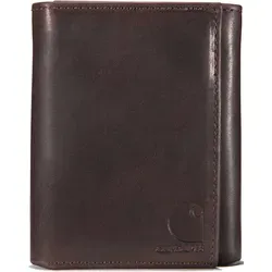 Carhartt Oil Tan Leather Trifold Portemonnaie für Männer, braun - Hochwertiges Portemonnaie aus vollnarbigem Leder mit sechs Kreditkartenfächern und zwei Seitentaschen. Ideal für die sichere Aufbewahrung Ihrer Wertsachen.