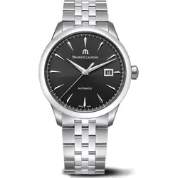 Maurice Lacroix 1975 Automatic 40mm - Herrenuhren mit elegantem Sonnenschliff-Zifferblatt in Schwarz und hochwertigem Edelstahlarmband für stilbewusste Männer.