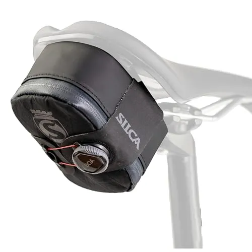 SILCA Mattone Grande Fahrradsatteltasche - Fahrradtaschen | Mit 77 cm³ Stauraum, wasserdichtem YKK-Reißverschluss und BOA Capture System für sicheren Halt unter dem Sattel - ideal für Langstreckenfahrten.