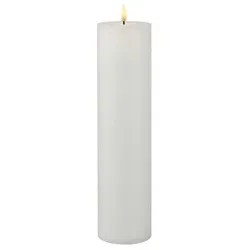 Sirius LED Kerze Sille – Wiederaufladbar, 7,5 x 30 cm, Weiß - Elegante, wiederaufladbare LED Kerze für stimmungsvolle Beleuchtung. Ideal für jeden Anlass und sorgt für eine sichere Atmosphäre ohne offene Flamme.