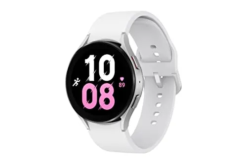 SAMSUNG Galaxy Watch 5 (44 mm) - Smartwatch in Silber - Smartwatch mit BioActive-Sensor zur 24/7 Gesundheitsüberwachung und 13 % mehr Akkulaufzeit. Saphirglas-Display für erhöhte Widerstandsfähigkeit.