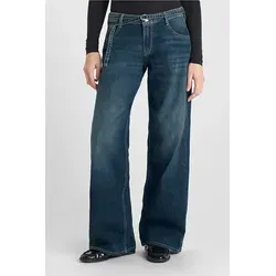 Le Temps des Cerises Wide Leg Lauryn Jab Jeans, Blau Nr. 3, 30W - Stylische Wide Leg Jeans mit gewaschenem Finish. Ideal für einen lässigen Look und vielseitig kombinierbar. Perfekt für jeden Anlass!