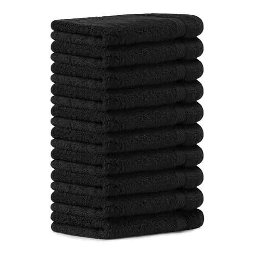Luckytowel 10er Set Gästehandtücher 30x50 cm - Gästehandtücher aus 100% Baumwolle, 600g/m², saugfähig und langlebig – ideal für Badezimmer, Fitnessstudio oder Sauna.