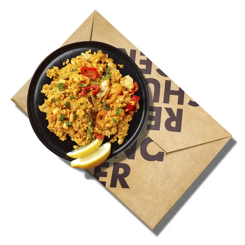 Reishunger Paella Box mit Paella Reis, Paella Reis Gewürz und BIO Gemüsebrühe