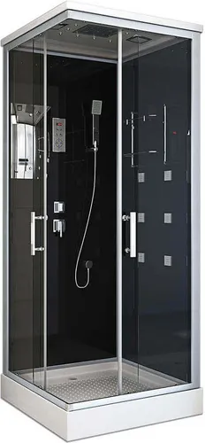 HOME DELUXE Duschkabine WAVE M, 90 x 90 cm - Elegante Wellnesslösung - Duschkabinen - Die WAVE M bietet modernes Design und ist ein Raumsparwunder, ideal für kleine Badezimmer, perfekt abgestimmt für Ihr Wohlbefinden.