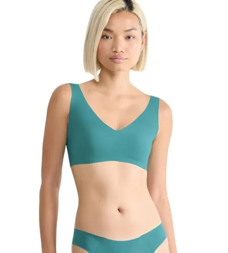Sloggi Damen Zero Feel Bralette Ex Bra, Quiet Turquoise02, XS EU - Funktionsunterwäsche mit nahtlosem Design für höchsten Tragekomfort und optimale Bewegungsfreiheit.