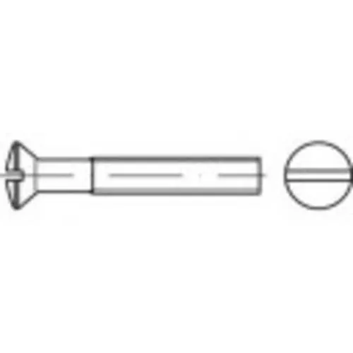 TOOLCRAFT TO-5450562 Linsensenkschrauben M5 12mm Schlitz DIN 964 Messing 200St.