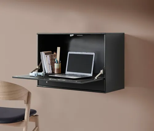 Hammel Furniture Schreibtisch Mistral Bürotisch, Arbeitstisch, Tisch, Computertisch, mit LED Spot, B: 89 cm, Designmöbelserie