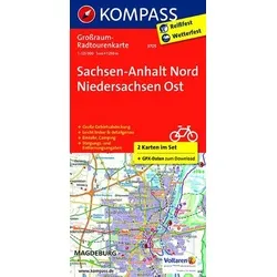 KOMPASS Großraum-Radtourenkarte 3705 Sachsen-Anhalt Nord - Niedersachsen Ost, 1:125.000: Ruhrgebiet, Niederrhein, Rheinland, Sauerland, Siegerland, 2 ... (KOMPASS Großraum Fahrradkarte, Band 3705)