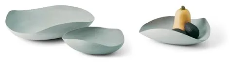 Philippi Design Schale L "Leaf" 219037 - Moderne Schale aus pulverbeschichtetem Stahl, ideal als elegantes Geschenk und für stilvolle Tischdekoration.