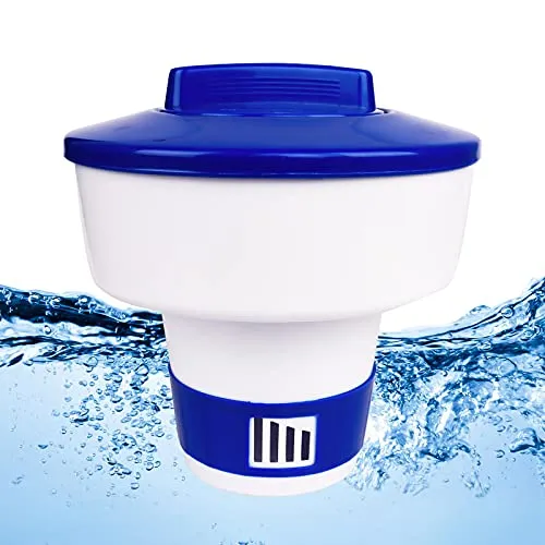 Yisscen Pool Dosierschwimmer 8 Zoll Chlordosierschwimmer Einstellbarer,Chlordosierer für Pool Automatisch,Schwimmer Chemikalien Spender für Reinigung von Whirlpools Schwimmbad Jacuzzis und Spas