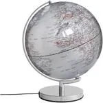 TROIKA Globus STELLAR LIGHT silberfarben - Stilvoller Tischglobus - Eleganter silberfarbener Tischglobus für stilvolle Akzente. Ideal für Zuhause oder Büro, mit beleuchteter Funktion für besondere Atmosphäre.