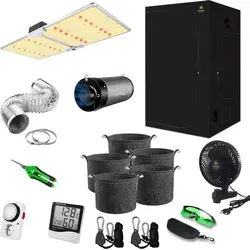 Canna4Home GrowBox Komplettset 100 x 100 x 200 cm - Komplettset für den Indoor-Anbau, inklusive Befestigungsmaterial und Boden, ideal für Hobbygärtner und Pflanzenliebhaber.