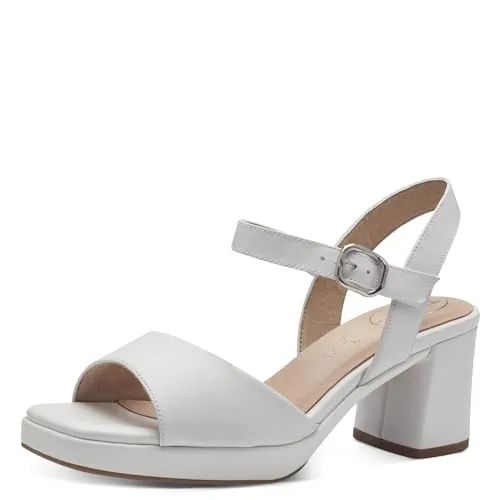 Tamaris Damen 8-88309-42 Sandalen, White Nappa, 40 EU - Wanderschuhe mit Hallux-Freundlichkeit und optimaler Passform für höchsten Tragekomfort. Hochwertiges Leder sorgt für Langlebigkeit und stilvolles Auftreten bei schicken Anlässen.