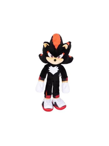 Sonic 3 The Hedgehog Deluxe-Shadow-Plüschtier – 33 cm - Stofftiere & Teddybären – offiziell lizenziertes Plüschtier mit realistischen Acrylaugen, perfekt für Sammler und Sonic-Fans ab 3 Jahren.