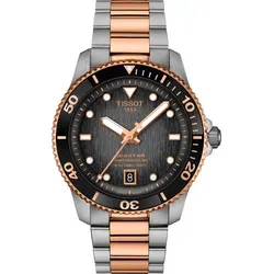 Tissot T-Sport Seastar 1000 Powermatic 80 40mm" T120.807.22.051.01" - Grauer Verlauf,Grau, Roségold 5N - 40mm