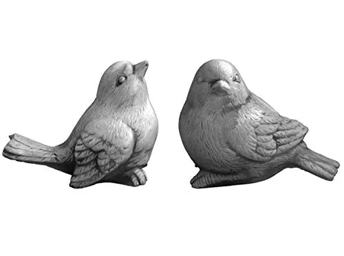 Gartenfigur Set mit Zwei Vögeln - frostfest & vielseitig - Figuren - Frostsicheres Set mit zwei dekorativen Vögeln, ideal für Garten und Innenräume. Unterschiedliche Posen sorgen für lebendige Akzente.