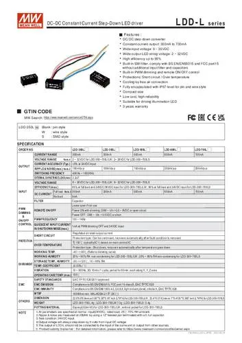 Mean Well MW LDD-350L DC/DC-Wandler, Print 18.2W Anzahl Ausgänge: 1 x Inhalt 1St.