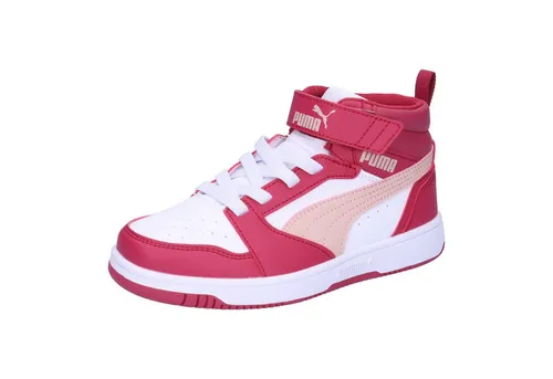 PUMA Kinder Sneaker Rebound V6 Mid AC+ PS - Stylische Kinder Sneaker im Retro-Basketball-Design mit weichem Obermaterial und hervorragender Dämpfung. Ideal für jeden Tag und lässige Looks.
