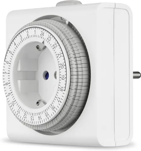 Programator czasowy mechaniczny 24h 15-minutowy, kompaktowy - Zeitschaltuhr, kompakte Bauweise für optimale Platznutzung und einfache Steuerung von Geräten.