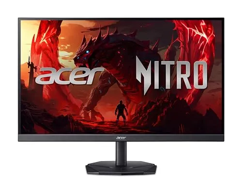 Acer Nitro KG272 Z3 Gaming Monitor 27 Inch (69 cm Screen) Full HD, IPS, 280Hz DP, 240Hz HDMI, 1ms/0.5ms (GTG, Min.), DP 1.4, 2xHDMI 2.0, FreeSync Premium