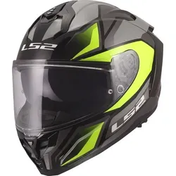 LS2 FF817 Challenger II Viper, Integralhelm - Schwarz/Grau/Neon-Gelb - XL