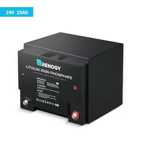 Renogy 24V 50Ah LiFePo4 Lithium Batterie mit Smart BMS - Autobatterien mit 3500 Zyklen Lebensdauer, 100% nutzbare Kapazität und extremen Temperaturbereich für zuverlässige Energieversorgung in RV und Camper.