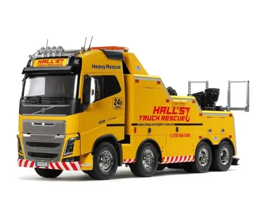 Tamiya 56362 1:14 Abschlepper Volvo FH16 Globetrotter 750 - RC-Modelle: Starker 4-Achsen Abschleppwagen mit Mighty Tuned Truckmotor, ideal für LKWs. Hochdetailliertes Modell mit RC-Vorbereitung für Licht und Sound.