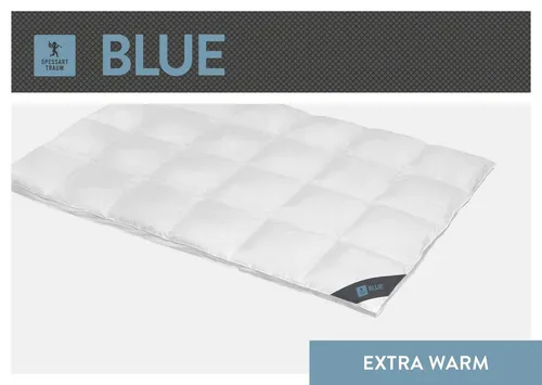 SPESSARTTRAUM Daunenbettdecke Blue 155x200 cm - Winterdecken, allergikerfreundlich und mit DOWNPASS-Zertifikat für höchste Qualität und Tierschutz, sorgt für extrawarme Nächte.