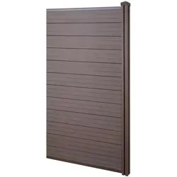WPC-Sichtschutz Sarthe - Erweiterungselement schmal, 0,98m braun - Sichtschutz aus witterungsbeständigem WPC, ideal zur individuellen Erweiterung. Robuste Bauweise mit einfachem Stecksystem für schnellen Aufbau und Langlebigkeit.