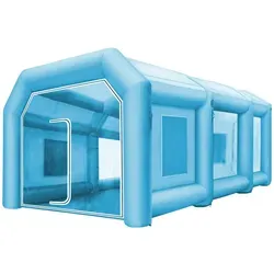 VEVOR Aufblasbare Lackierkabine 8x4x3m - Lackierung und Spritzlackierung in einer geräumigen Kabine mit 1100W Aufblasgebläse für effiziente Luftzirkulation und optimale Ergebnisse.