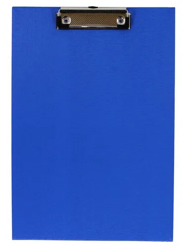D.RECT A4-Unterlage mit Klemme - Blau - Praktische A4-Schreibtischunterlage mit stabiler Klemme, ideal für Schule und Büro. Langlebig, schmutzabweisend und mit Aufhängöse für platzsparende Nutzung.