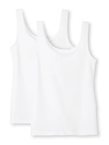 Trägertop "Natural Benefit" 2er Pack, Gr. M (44/46), Weiss - Unterhemden: Kombistarkes Damen-Trägertop von CALIDA mit rundem Halsausschnitt und weicher Qualität für höchsten Tragekomfort.
