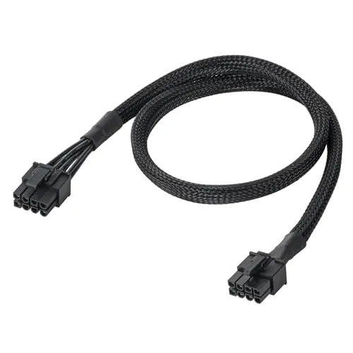 PCIE Kabel NUR für Seasonic, PSU 8-Pin Stecker auf PCIe 8-Pin (6+2) Stecker für Seasonic Modular Power Supplies (65cm), Nicht für andere Marken von Netzteilen geeignet.