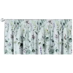 Dekoria Vorhang mit Kräuselband 260 x 40 cm, Flowers grün 260 cm x 40 cm